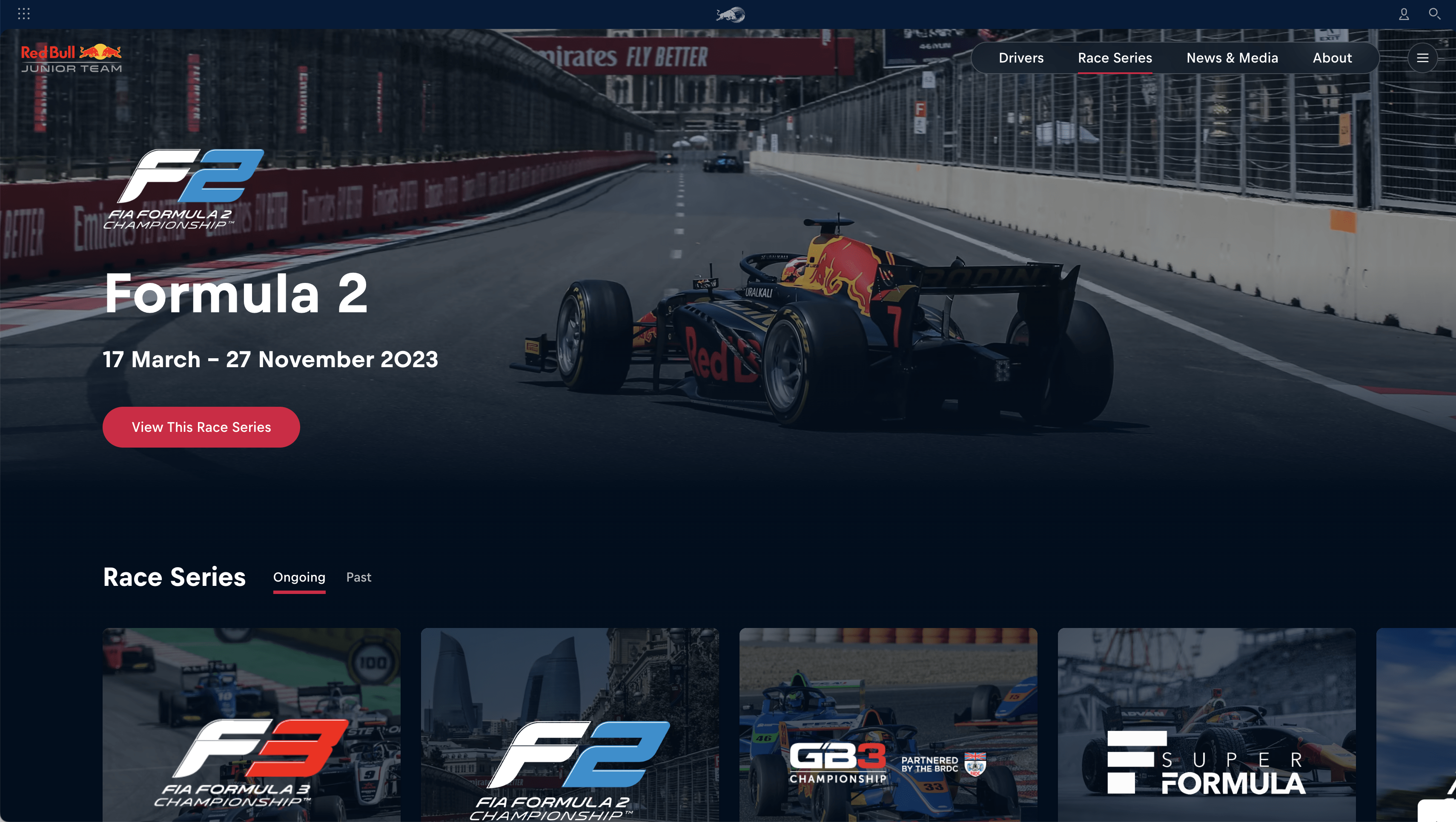 Red Bull Junior Team Website